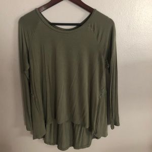 Long sleeve olive green shirt